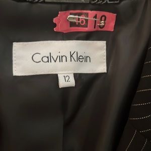 Calvin Klein coat and pencil skirt